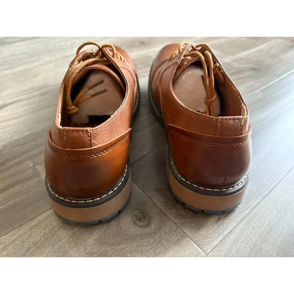Mens Brown‎ Casual Oxford Formal Business Classic Lace Up Shoes Size 10 US